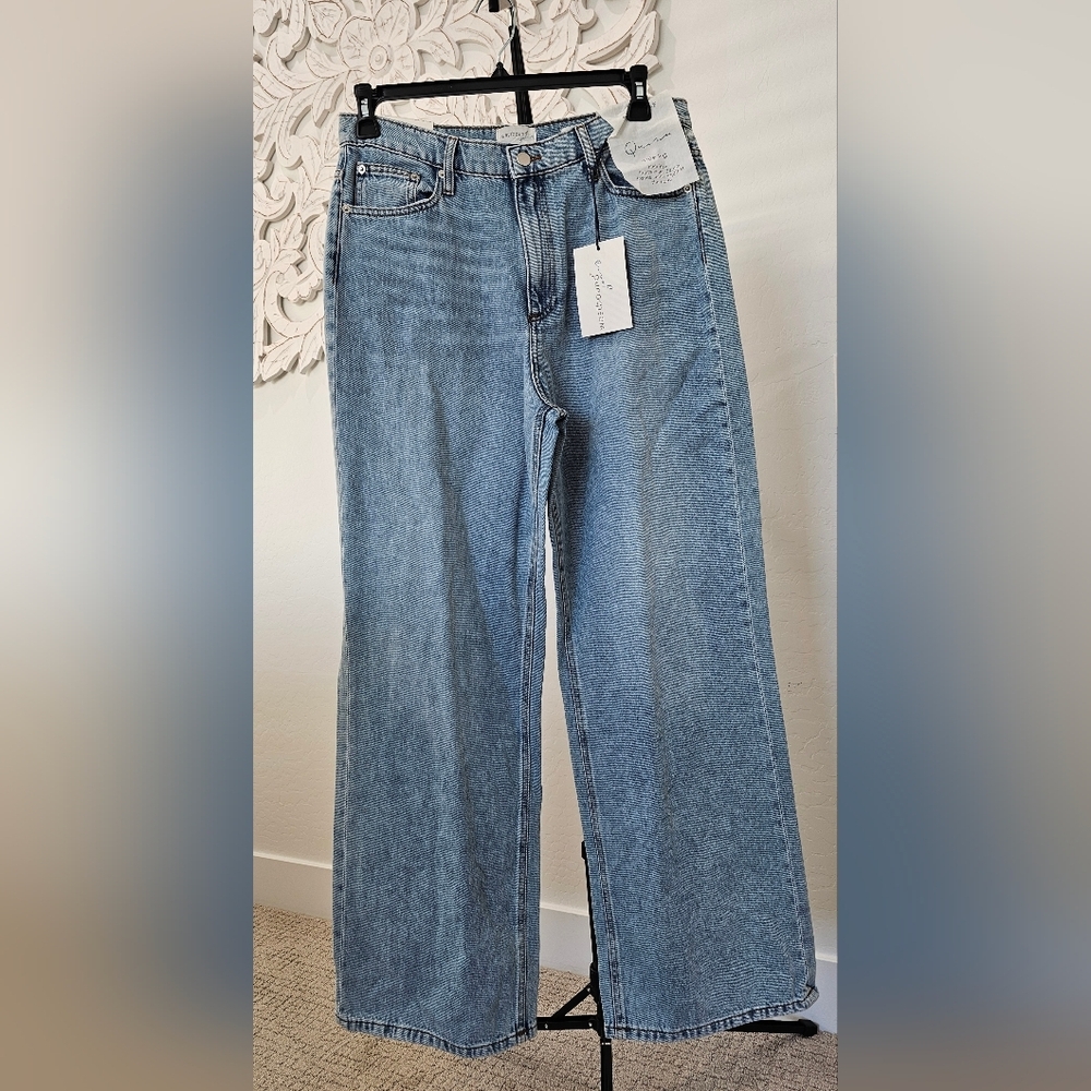 NWOT Westbound High Waist Wide Leg Jeans Cotton Women's Size 14 LONG